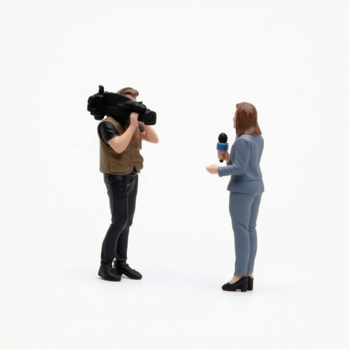 Giornalista cameraman in - giornalista,